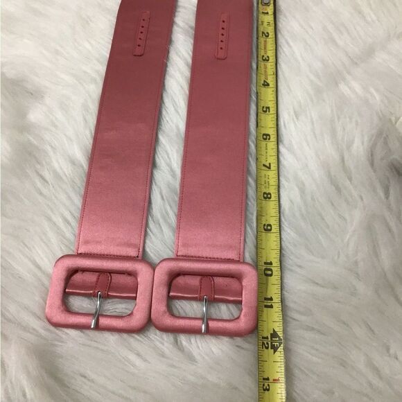 The Attico Pink Satin Ankle Cuffs - Picture 8 of 10